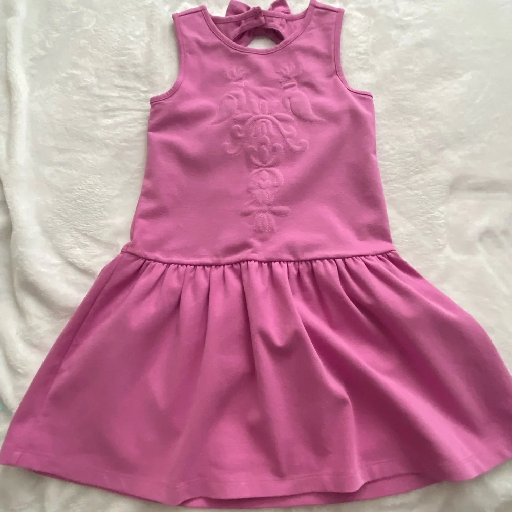Janie and Jack Pink A-line Sundress with Sleeveless Design - Picture 1 of 4